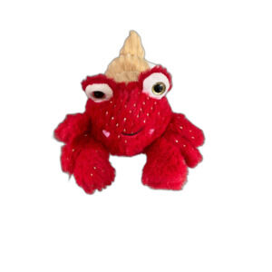 Walmart Red Hermit Crab w hearts/  Shell Plush 9.5” Animal Ocean Marine